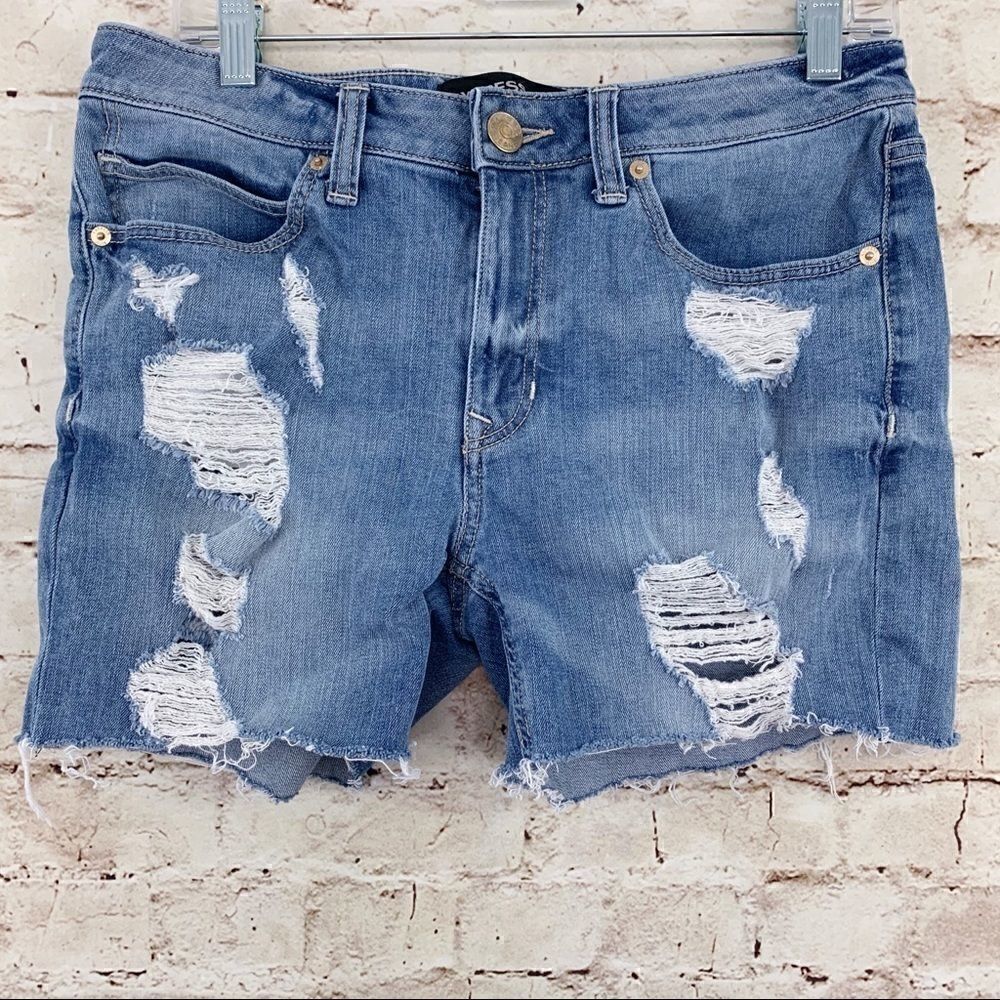 Express distressed jean shorts cut offs